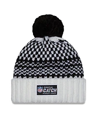 Women's New Era Black, White Dallas Cowboys 2023 Nfl Crucial Catch Cuffed Pom Knit Hat