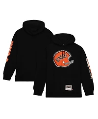 Men's Mitchell & Ness Black Cincinnati Bengals Gridiron Classics Big Face 7.0 Pullover Hoodie