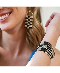 Ink + Alloy Olive Multi Layer Beaded Stretch Bracelet