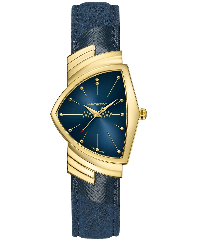 Hamilton Women's Swiss Ventura Blue Textile Strap Watch 32x50mm