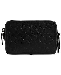 Coach Men's Charter Crossbody in Blackout Signature Leather with Metal Chain