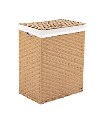 Seville Classics Handwoven Lidded Laundry Hamper