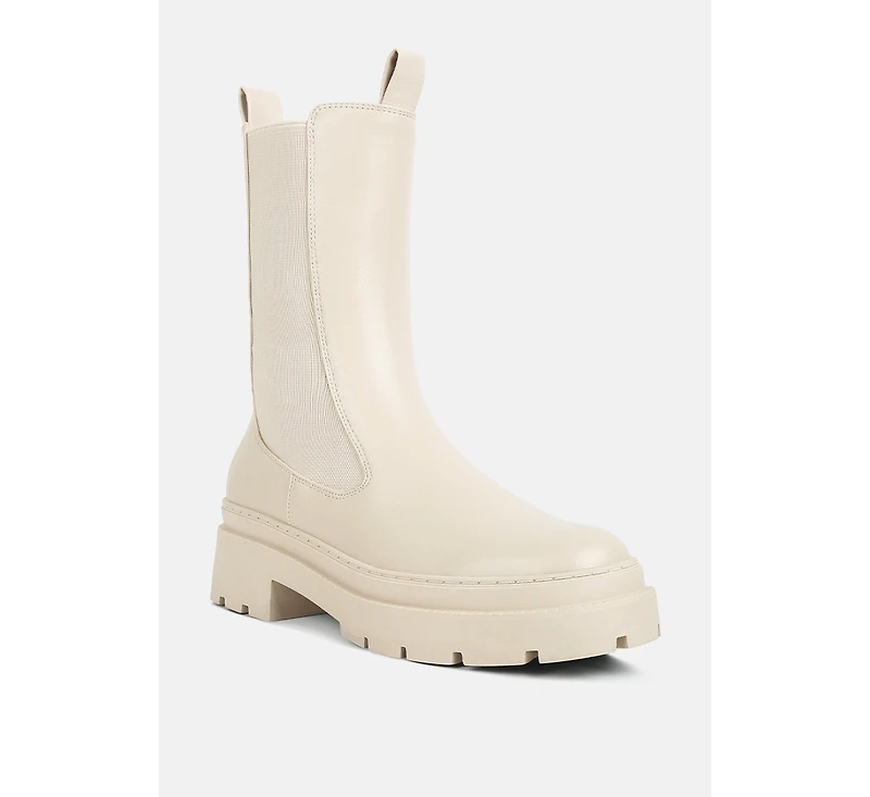 Womens jolt elasticated gussets lug sole boots