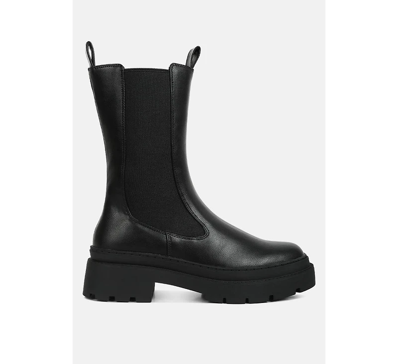 Womens jolt elasticated gussets lug sole boots