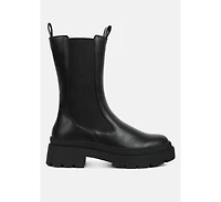 Womens jolt elasticated gussets lug sole boots