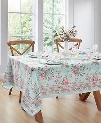 Vintage-Like Floral Garden Tablecloth, 52" x 70" Rectangle