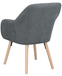 Convenience Concepts 25.25" Faux Linen Charlotte Wingback Accent Armchair