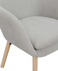 Convenience Concepts 25.25" Faux Linen Charlotte Wingback Accent Armchair