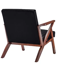 Convenience Concepts 28.5" Faux Leather Cliff Mid-Century Modern Accent Armchair