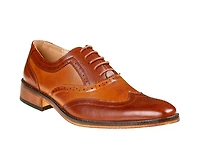 Gino Vitale Men's Two Tone Wing Tip Oxford Dress Shoes
