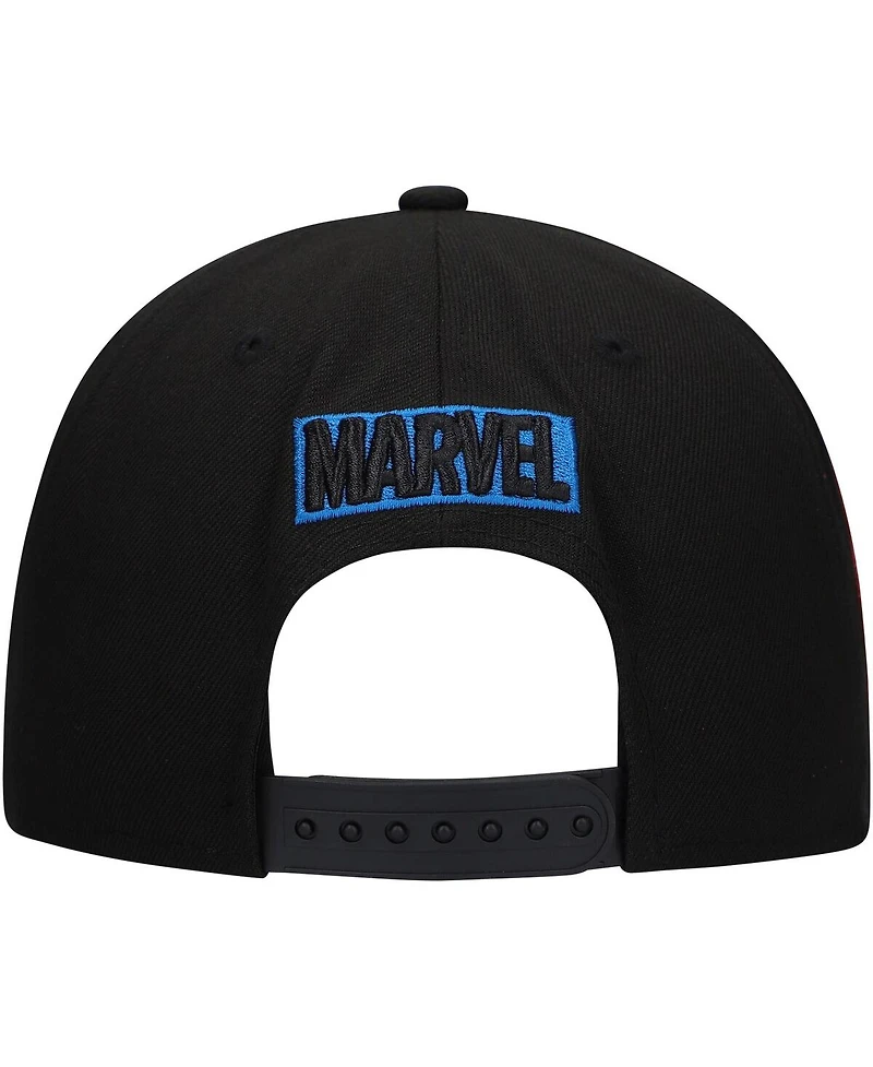 Men's Black Captain America Marvel 60th Anniversary Snapback Hat