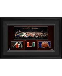 Miami Hurricanes Framed 10'' x 18'' Watsco Center Panoramic Collage