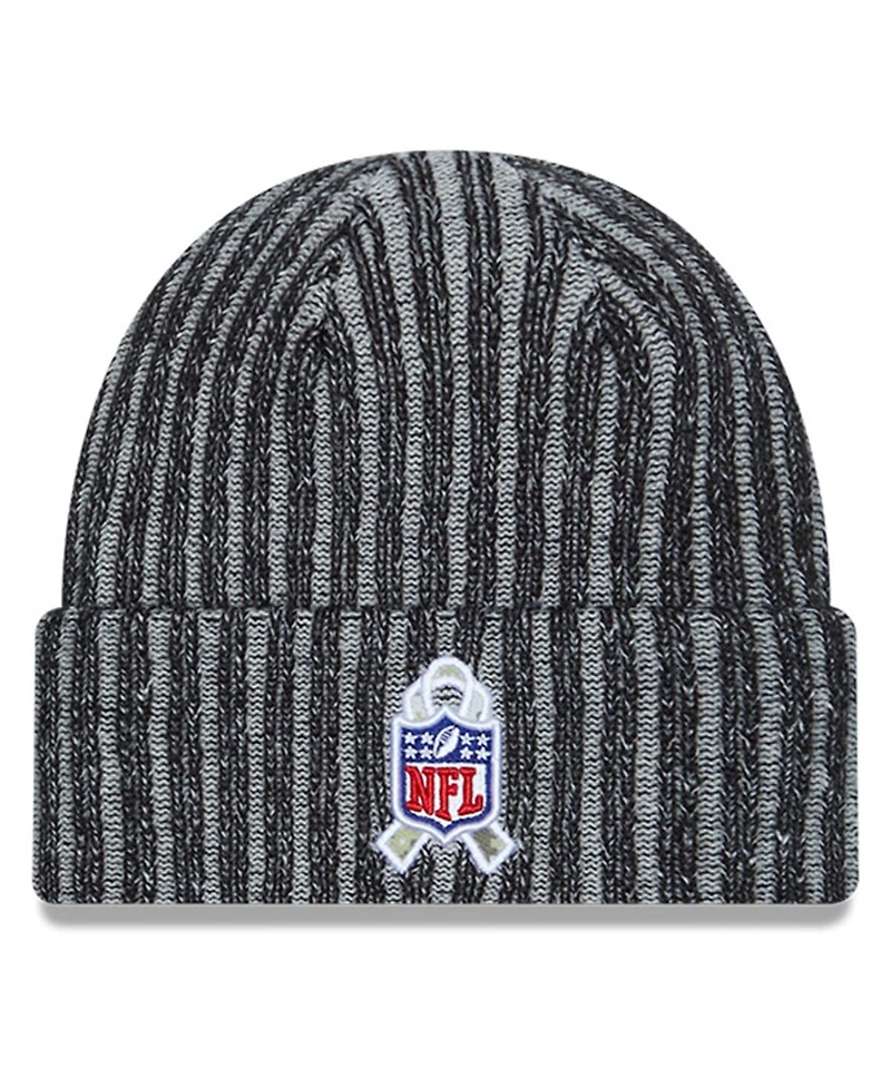 Men's New Era Black Los Angeles Rams 2023 Salute To Service Cuffed Knit Hat