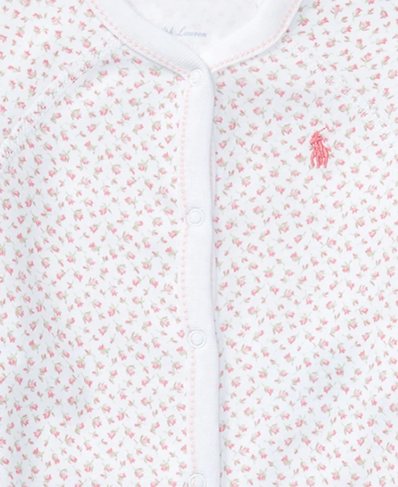 Polo Ralph Lauren Baby Girls Floral Cotton Coverall