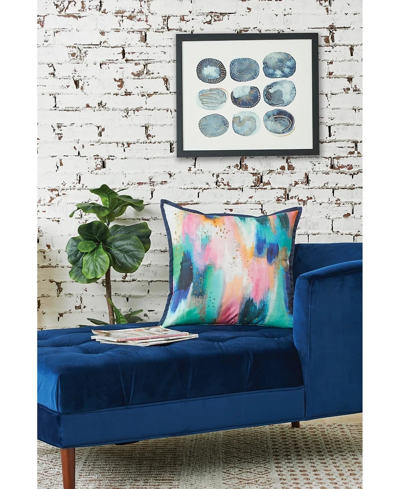 Colorful Brush Strokes Pillow, 22" x 22"