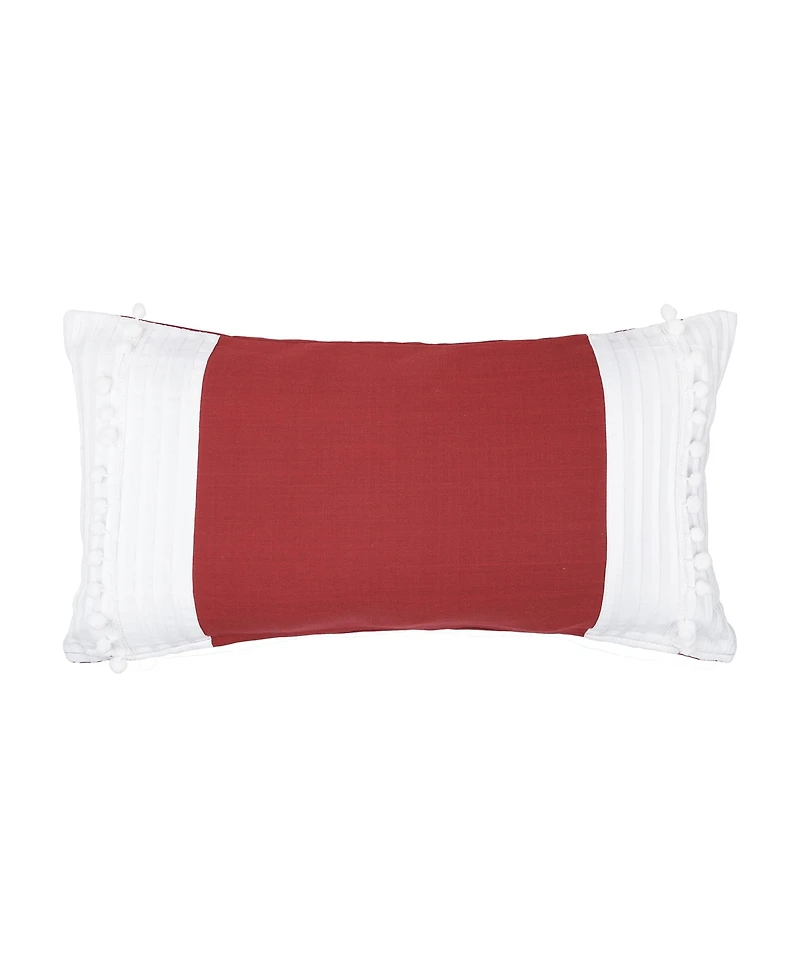 C&F Home 12" x 24" Stacia Garnet Woven Lumbar Accent Throw Pillow