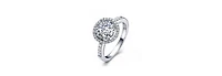 Halo Round Cut Cubic Zirconia Ring
