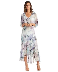 R & M Richards Women's Printed Sleeveless Midi Dress & Cropped Jacket
