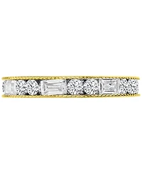 3-Pc. Set Cubic Zirconia Round & Baguette Polished Stack Rings