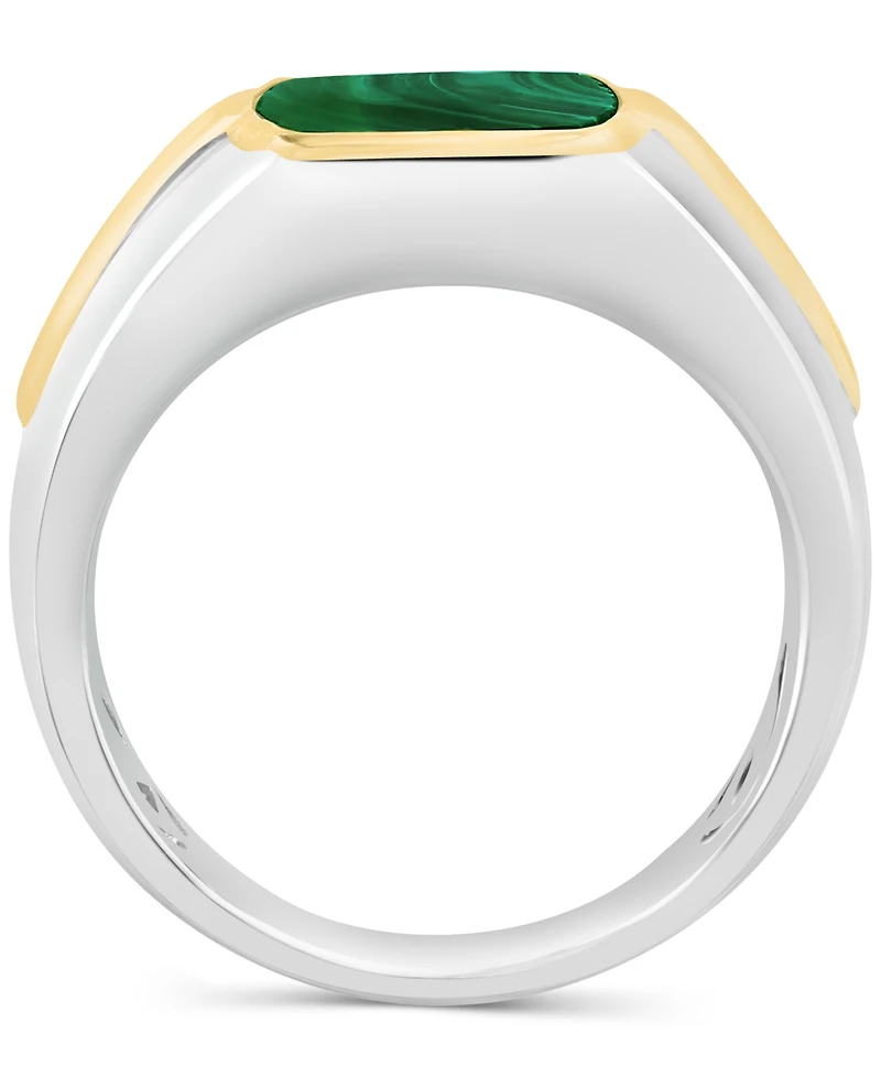 Effy Men's Malachite Ring in Sterling Silver & 14k Gold-Plate