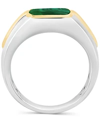 Effy Men's Malachite Ring in Sterling Silver & 14k Gold-Plate