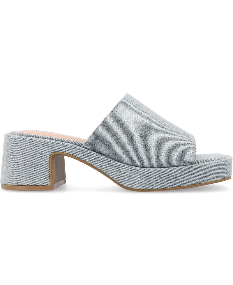 Journee Collection Women's Bessa Slip On Platform Sandals