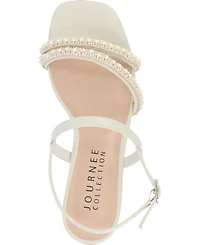 Journee Collection Women's Lornnah Beaded Strap Heeled Sandals