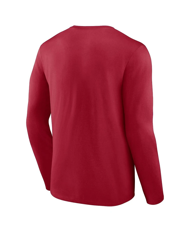 Men's Fanatics Scarlet San Francisco 49ers 2023 Nfc Champions Hometown Not Done Long Sleeve T-shirt