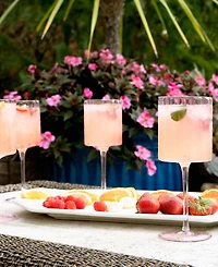 Jeanne Fitz Scalloped Rim Fluted Wine Glasses, Set of 4