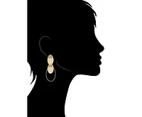 Satin Concave Disc Dangle Earrings