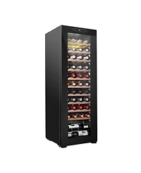 Schmecke 44-Bottle Wine Cooler, Large Freestanding Wine Cooler - Black