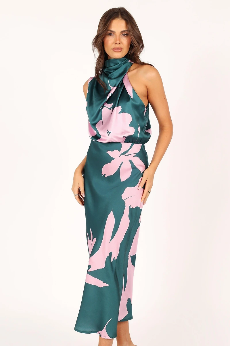 Anabelle Halter Neck Midi Dress