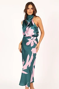 Anabelle Halter Neck Midi Dress