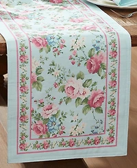 Vintage-Like Floral Garden Table Runner, 13" x 70"