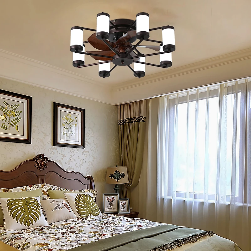 Streamdale 21.7" Ceiling Fan with Remote and Dimmable Light