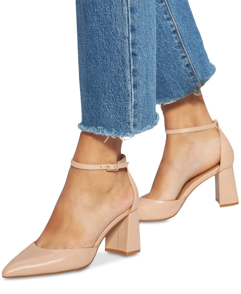 Aldo Women's Jan Pointed Toe Ankle-Strap Block-Heel Sandals