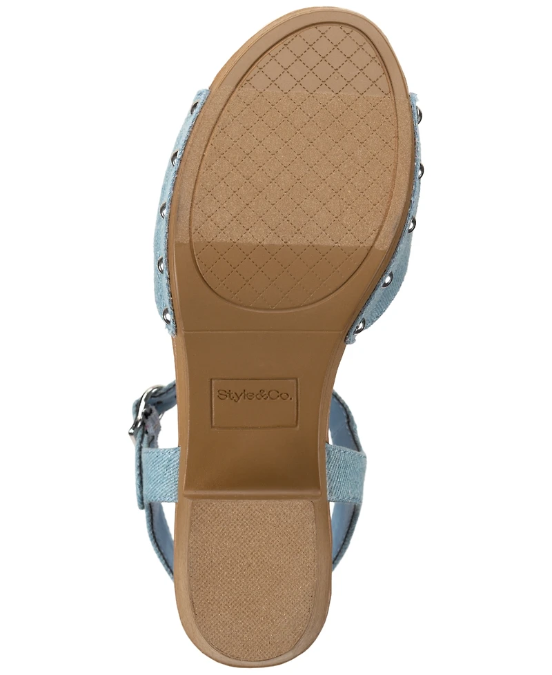 Style & Co Women's Anddreas Platform Block-Heel Sandals, Created for Macy's