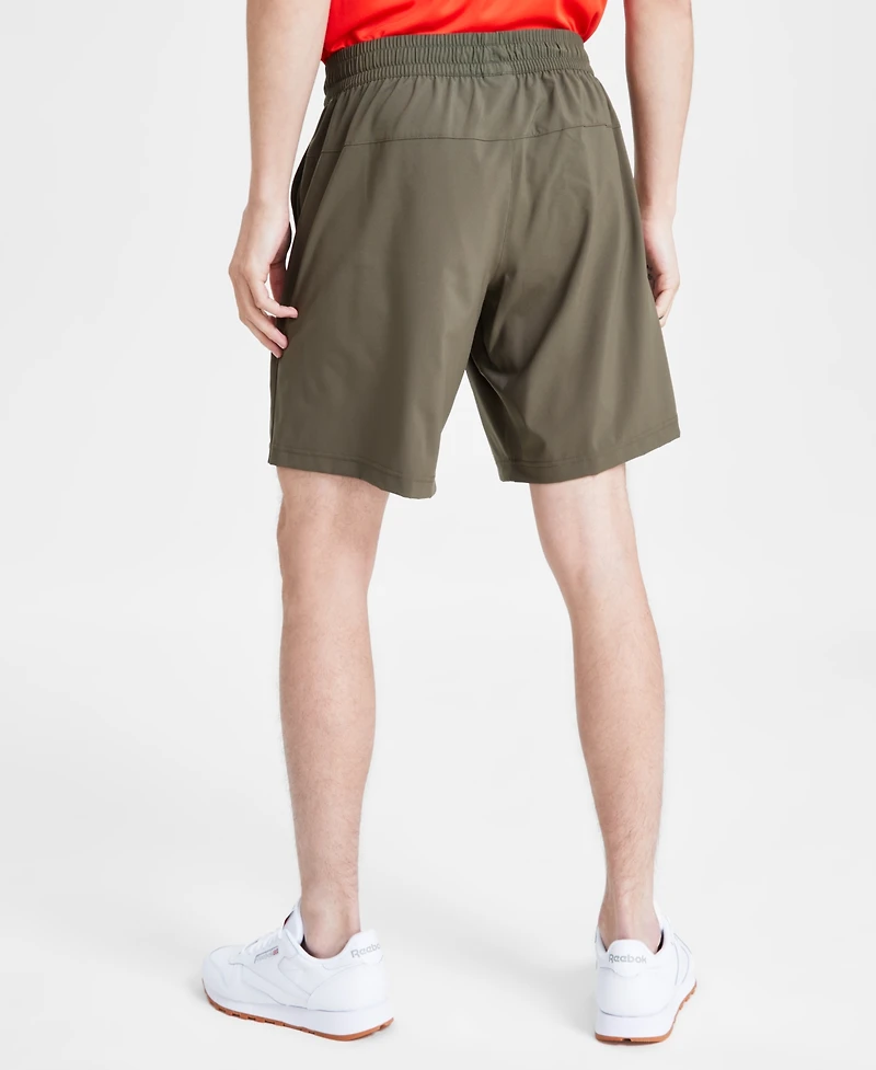 Reebok Men's Regular-Fit Moisture-Wicking 9" Woven Drawstring Shorts