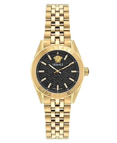 Versace Women's Swiss Gold Ion Plated Stainless Steel Bracelet Watch 36mm