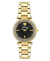 Versace Women's Swiss Gold Ion Plated Stainless Steel Bracelet Watch 35mm
