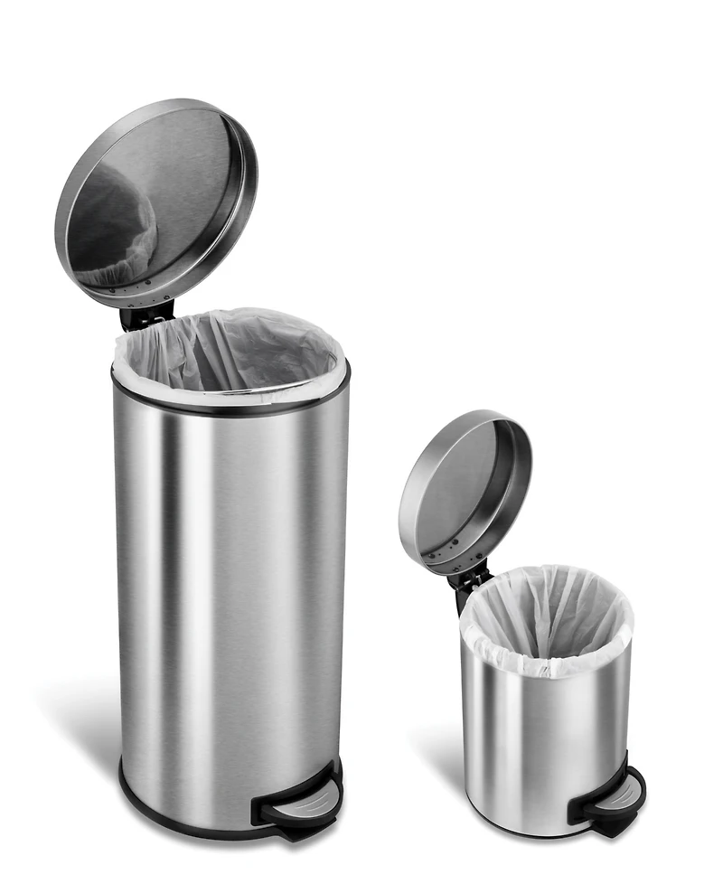 Ninestars Step-On Trash Can 13.2 Gallon, D Shaped