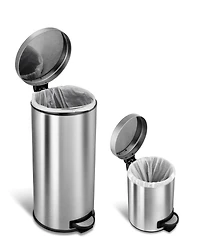 Ninestars Step-On Trash Can 13.2 Gallon, D Shaped