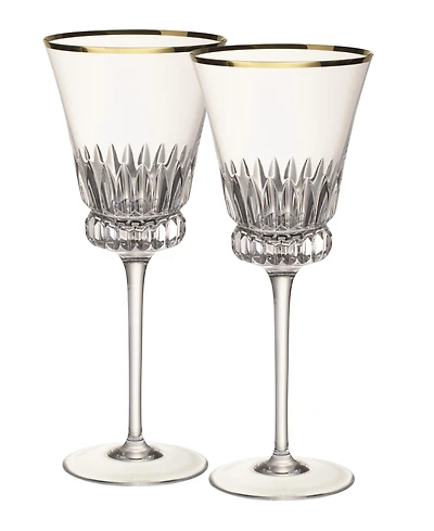 Villeroy & Boch Grand Royal Gold-Tone Red Wine Glasses, Pair of 2