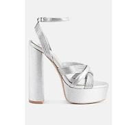 splendid crisscross straps high heel sandals