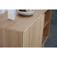 Simplie Fun Modern Sideboard With 4 Cabinet, Storage Cabinet, Tv Stand, Anti-Topple Design