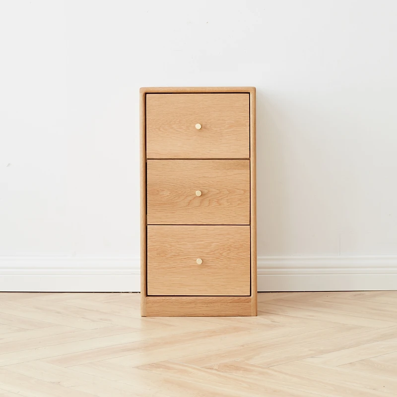 Streamdale Solid Oak Free-Standing Corner Bedside Table