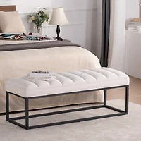 Simplie Fun Metal Base Upholstered Bench For Bedroom For Entryway