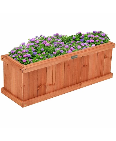 Wooden Decorative Planter Box for Garden Yard and Window