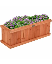 Wooden Decorative Planter Box for Garden Yard and Window