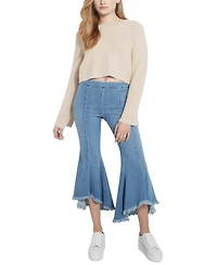 Guess Women'S Sofia 1981 Fringe-Trim Flare Jeans
